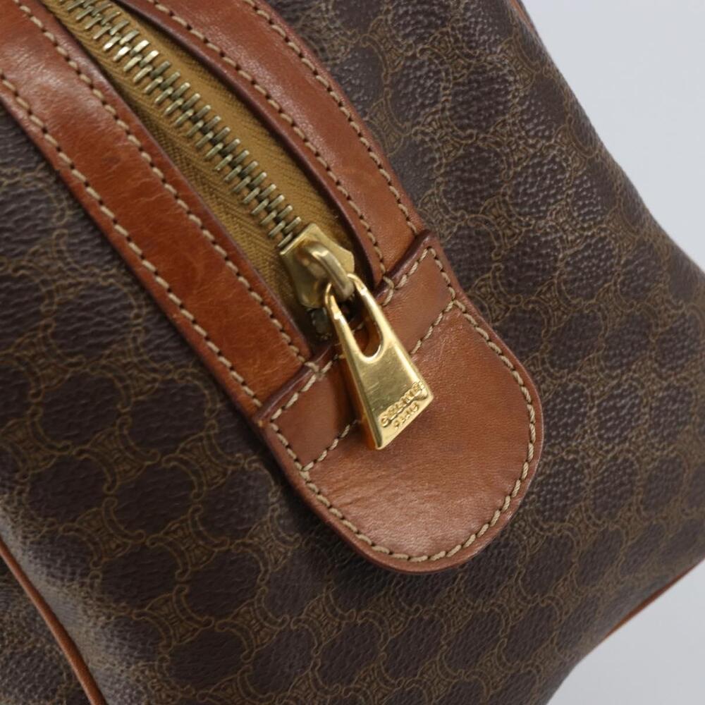 CELINE Macadam Canvas Hand Bag PVC Leather Brown Gold Auth ka572 - Picture 10 of 16